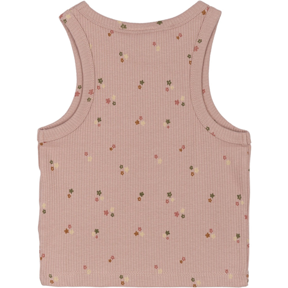 Køb The New Adobe Rose AOP Oreta Short Rib Top
