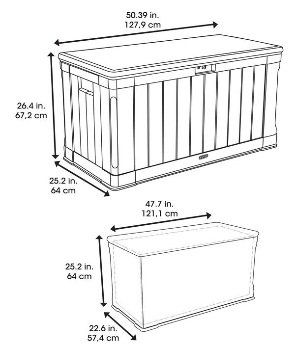Lifetime Kissenbox, 440 l