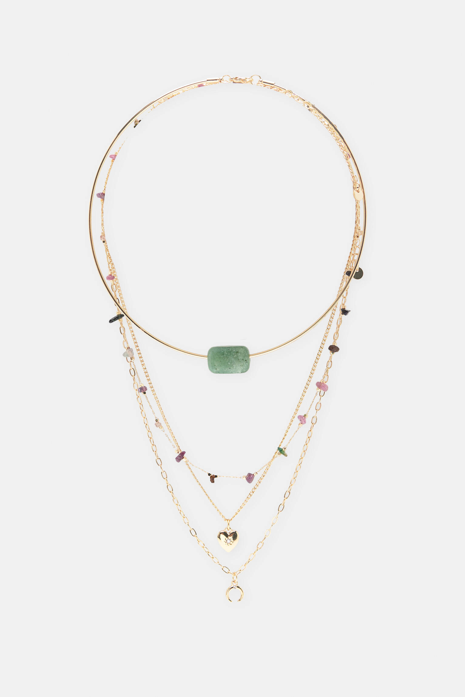 Conjunto de 4 colares dourados - Dourado