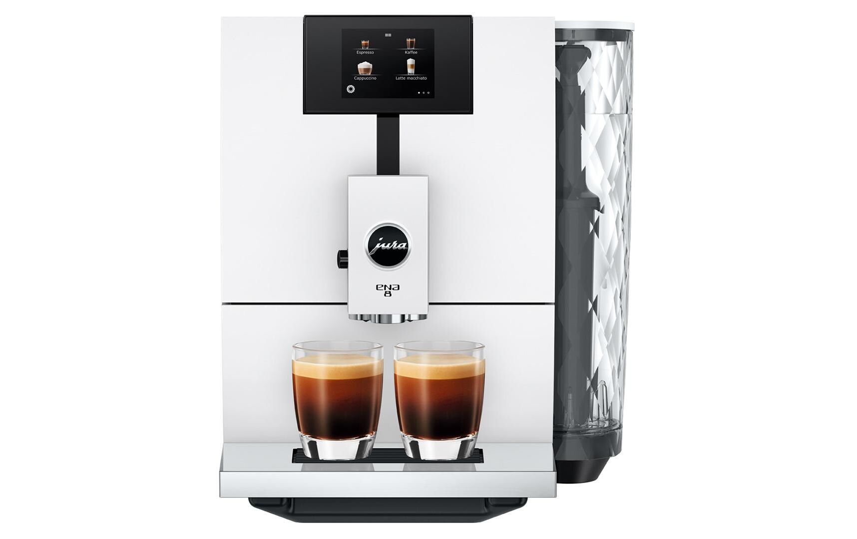 Kaffeevollautomat ENA 8 Full Nordic White (SC)<br>Zweitassen-Vollautomat für 15 verschiedene Kaffee- und Milchgetränke