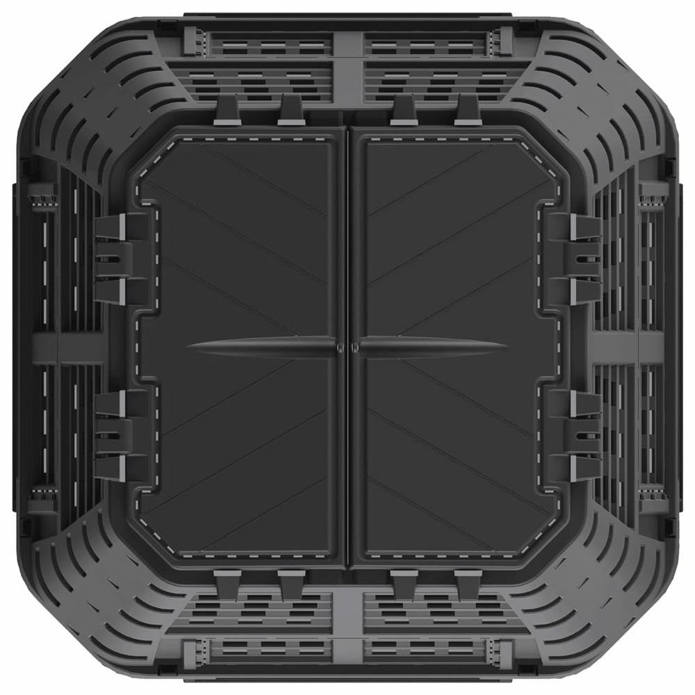 Composteur de jardin noir 93,3x93,3x113 cm 740 l