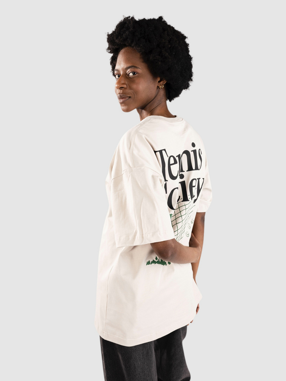 Another Cotton Lab Tennis Society Oversized T-Shirt off white