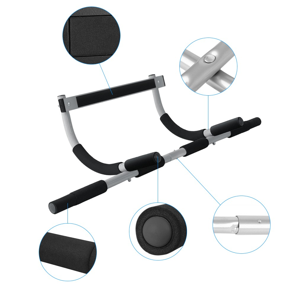 Multifunktionelle Klimmzugstange Pull Up Bar für Türrahmen Reckstange / Rumpfbeugen / Liegestützen für Indoor Training - Schwarz