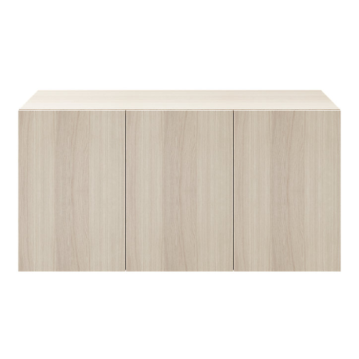 Buffet 3 portes effet chêne GoodHome Atomia H. 75 x L. 150 x P. 47 cm