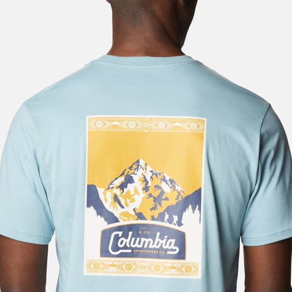 T-shirt COLUMBIA CSC SEASONAL LOGO TEE STONE BLUE/TIMBERLINE TRAILS/GRAPHIC