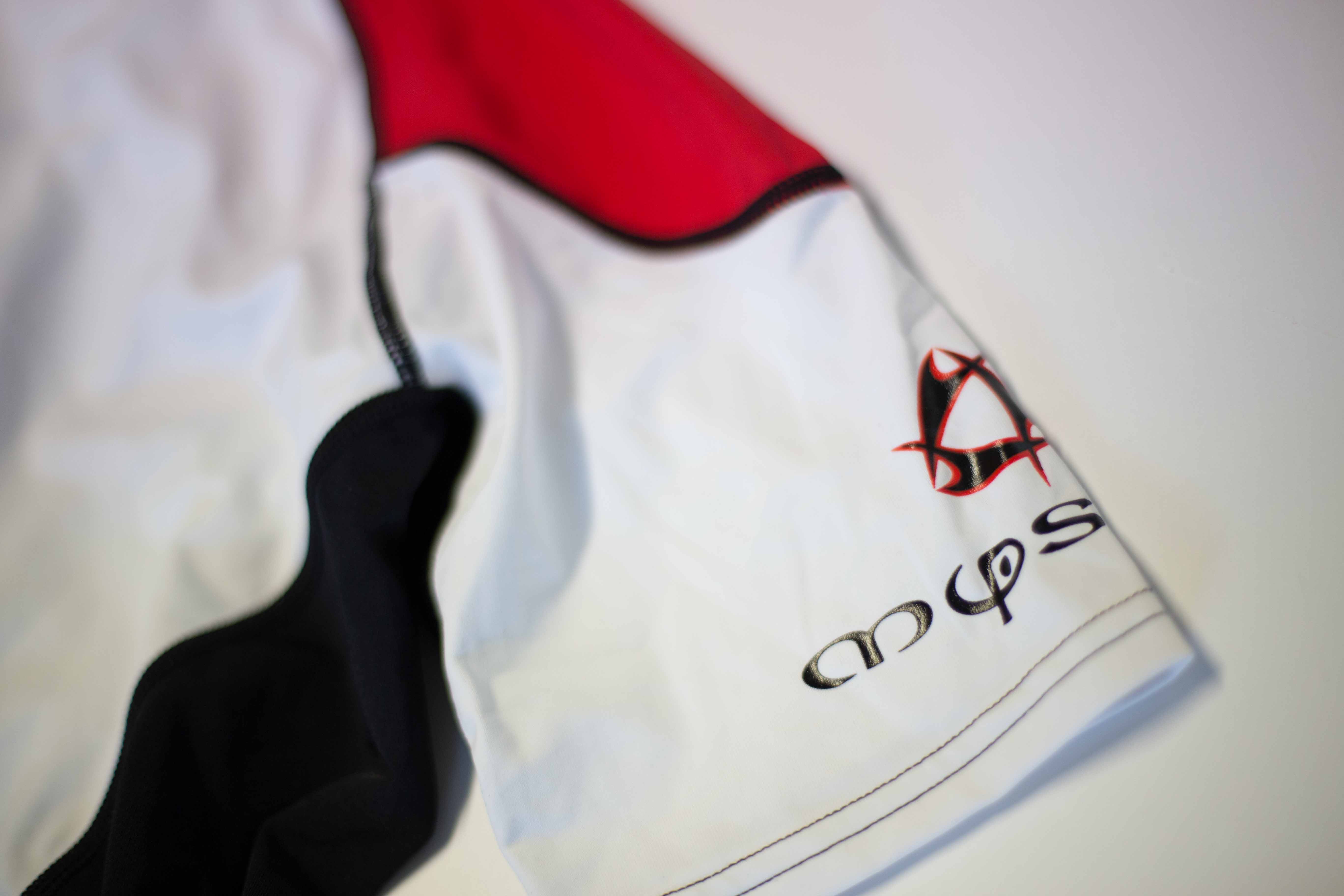 Mystic Matrix Lycra Vest S/S white/red M