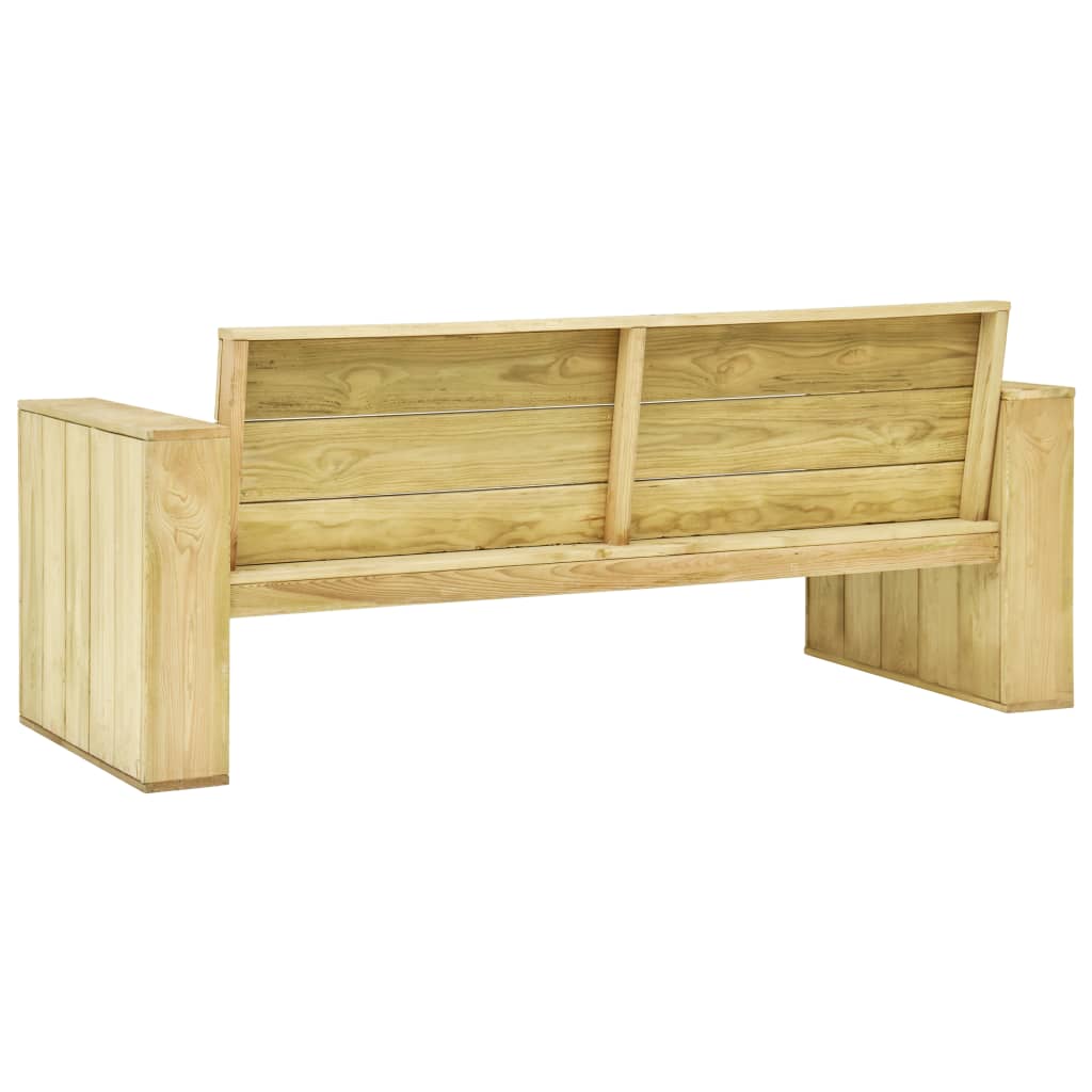 Salon de jardin meuble d'extérieur ensemble de mobilier 3 pièces bois de pin imprégné