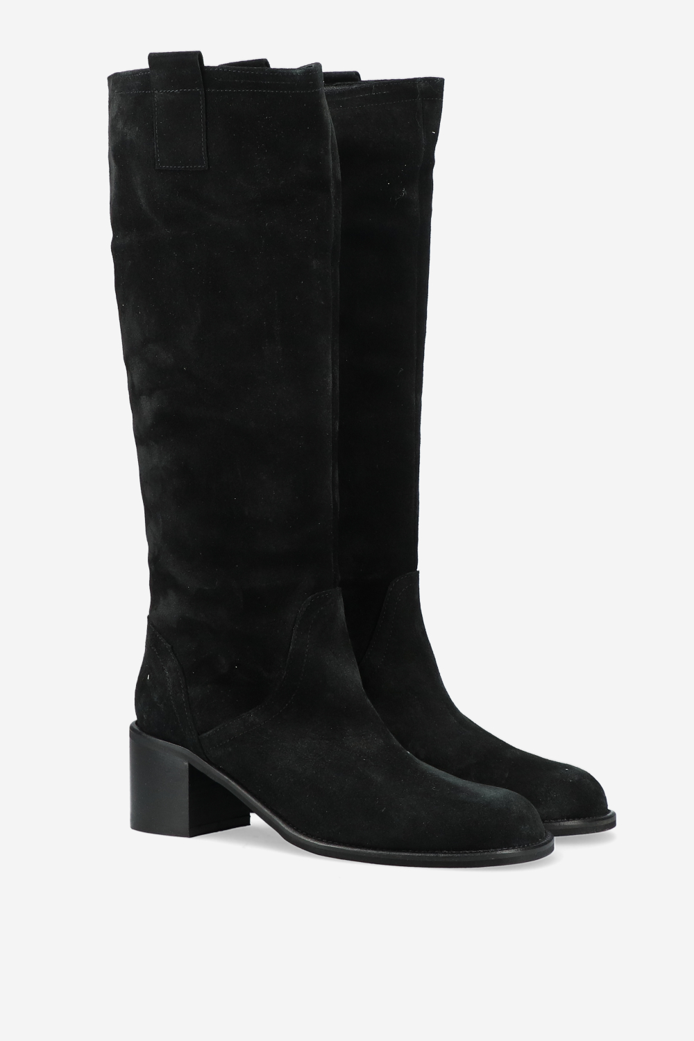 Slouchy suede high boots