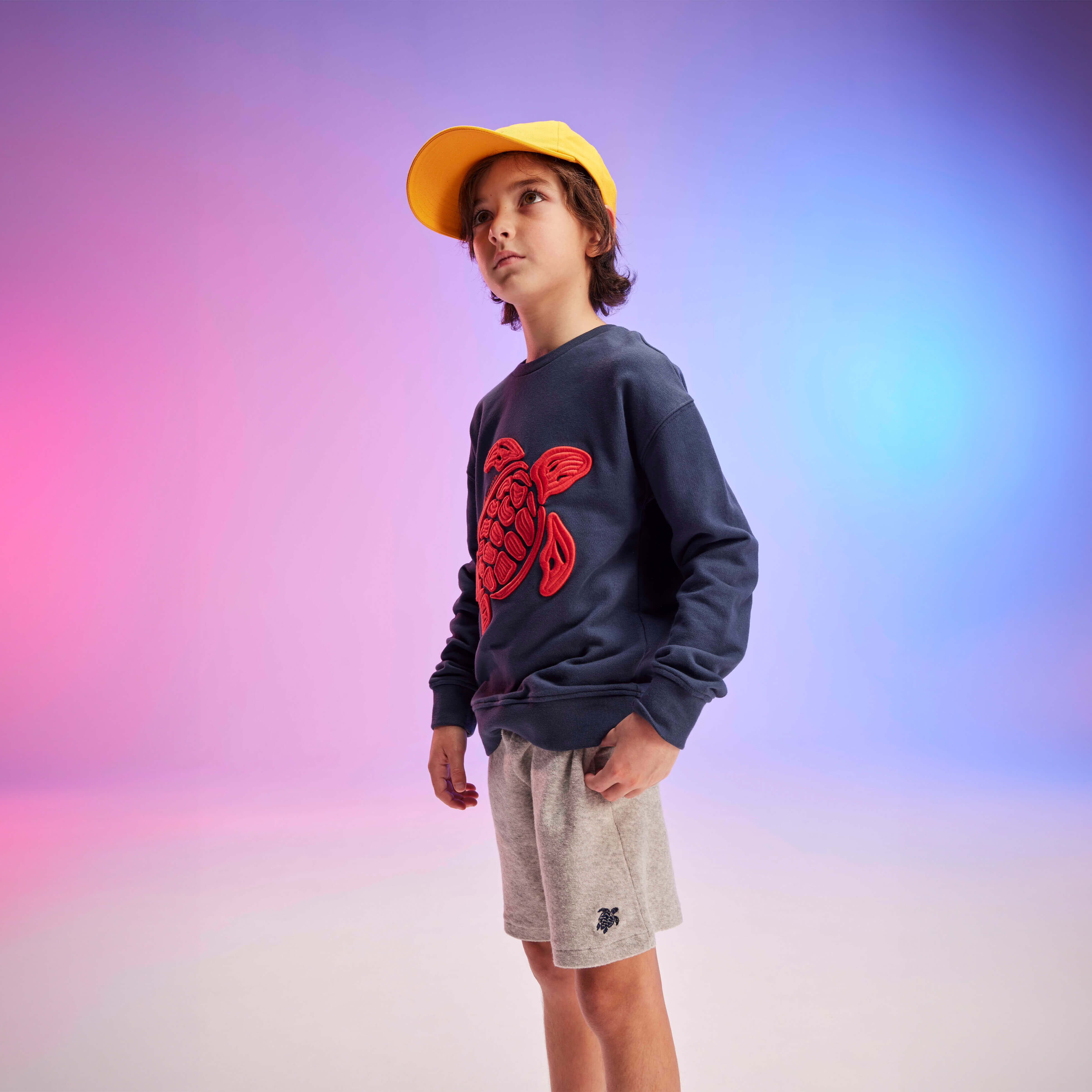 Embroidered Turtles Look Boys Swimwear
