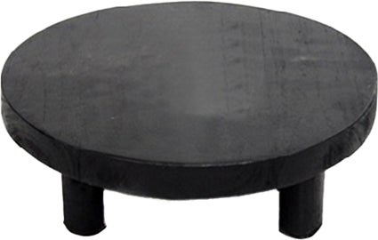 Van der Leeden plantentafel Teak zwart D 30 H 8 cm