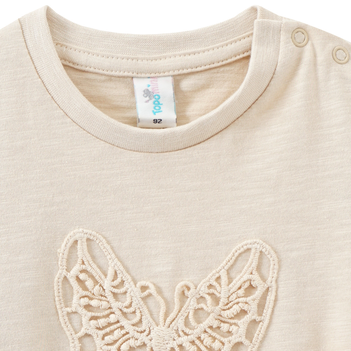 Topomini Baby T-Shirt mit Schmetterling beige