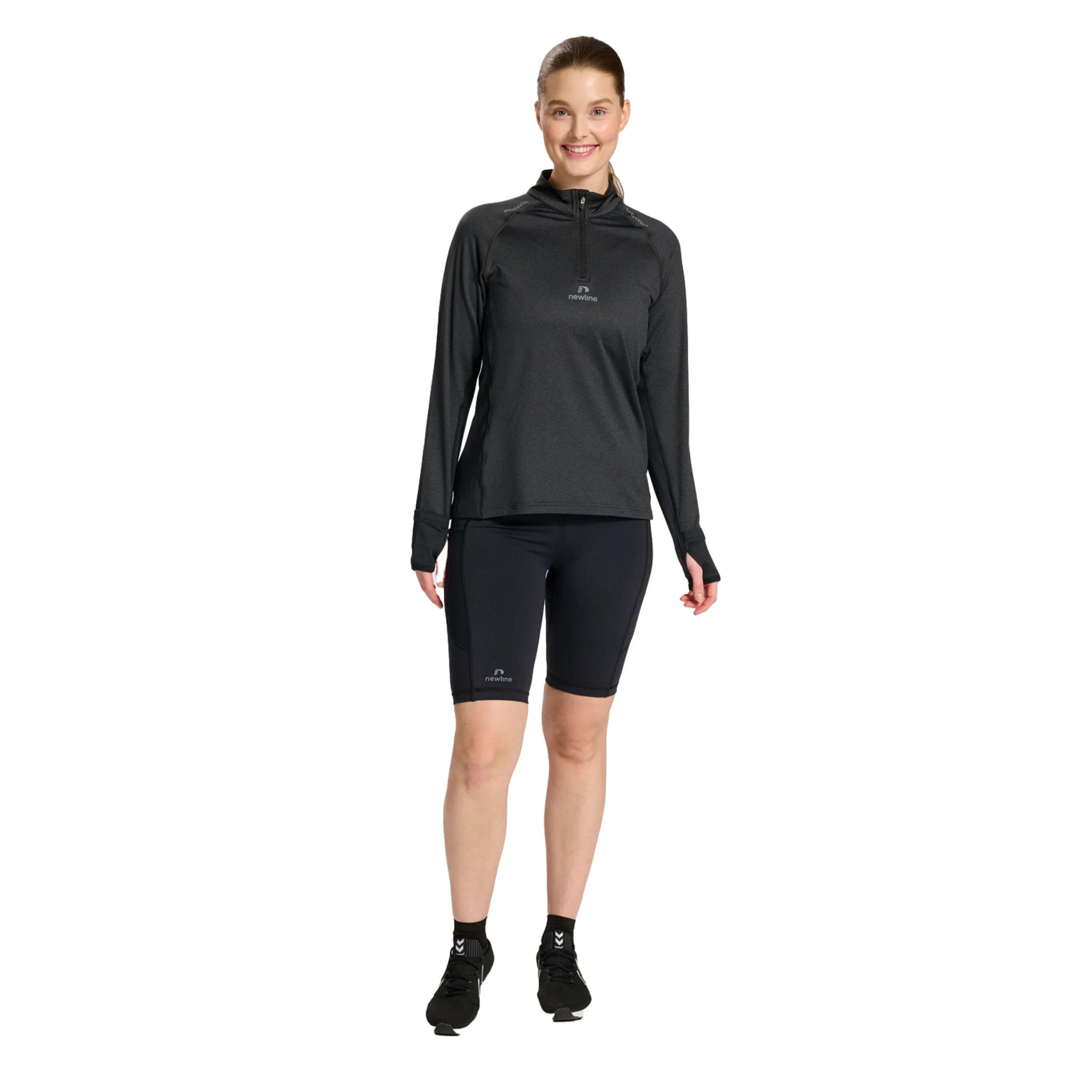 Newline Mesa Half-Zip Top De Course Femmes - Noir