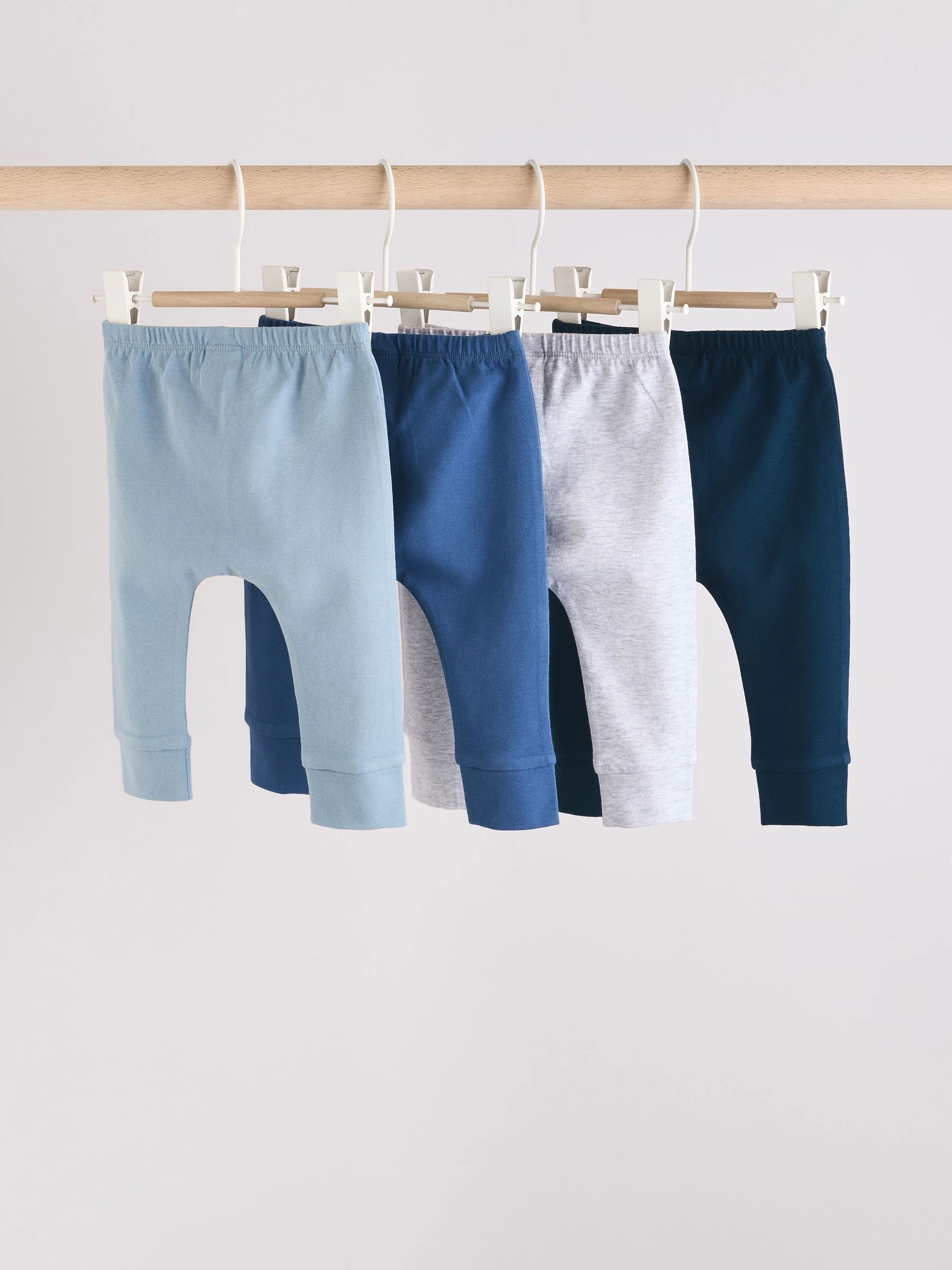 Blauw - Verpakking van 4 babyleggings (0 mnd -3 jr)