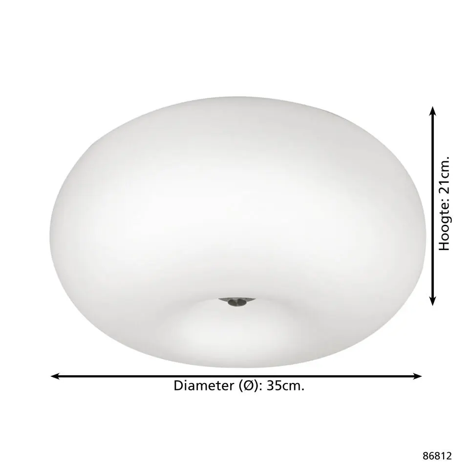 EGLOOptica-Plafondlamp-Ø35cm-Nikkel-Mat-Wit