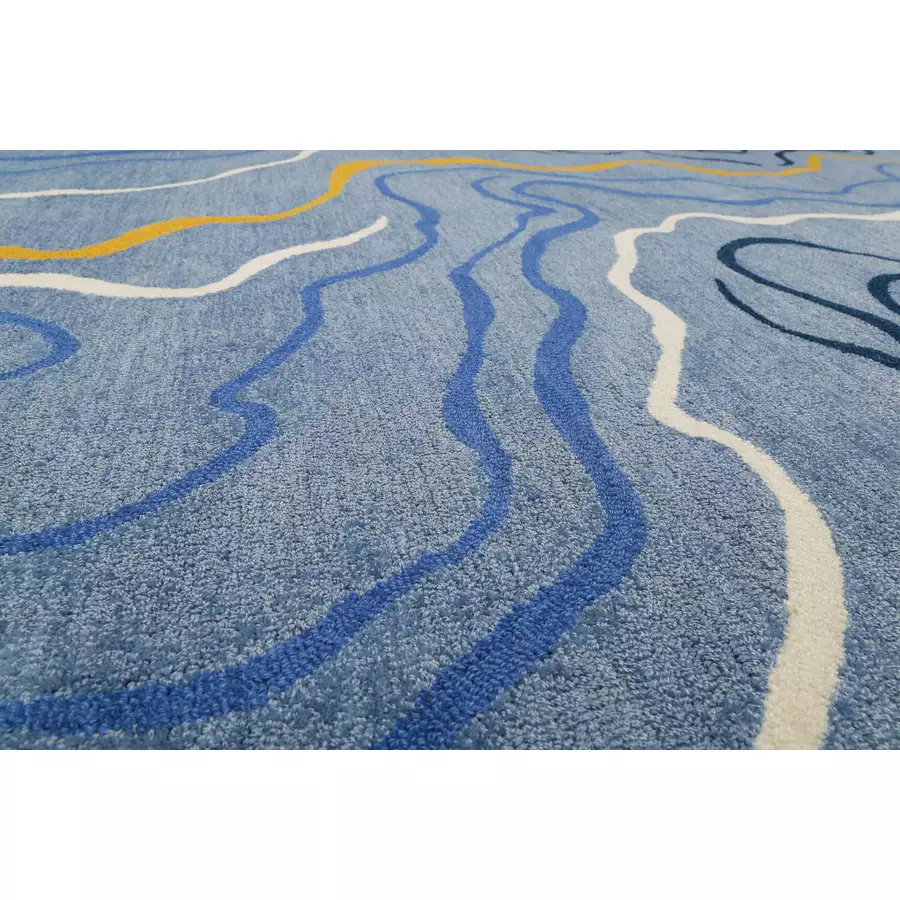 Esprit Kurzflorteppich Drive hellblau