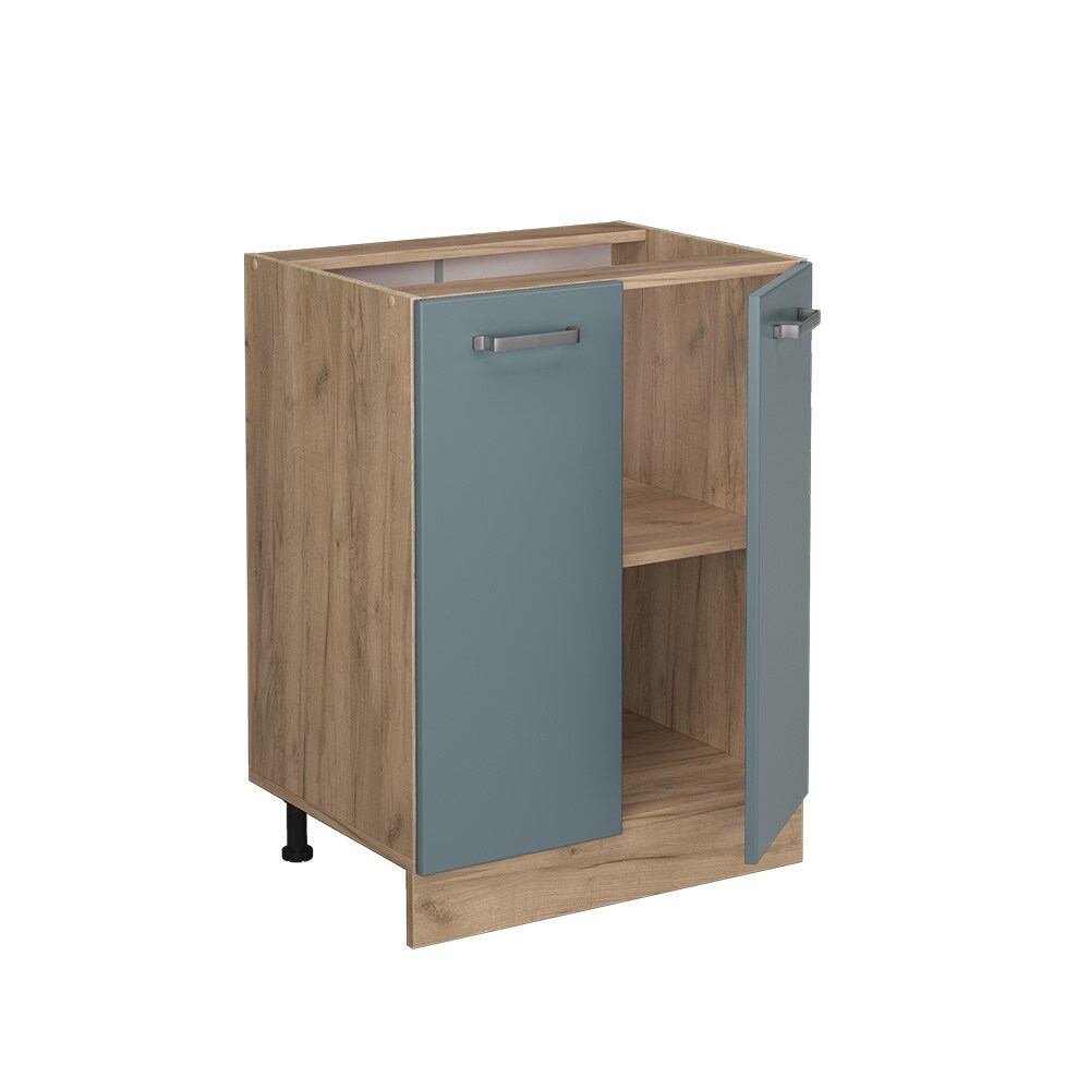 Vicco Unterschrank Küchenschrank R-Line Solid Eiche Blau Grau 60 cm modern