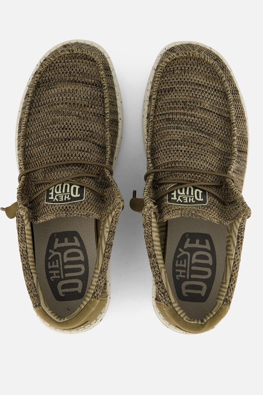 HEYDUDE Wally Sox Instappers bruin Canvas