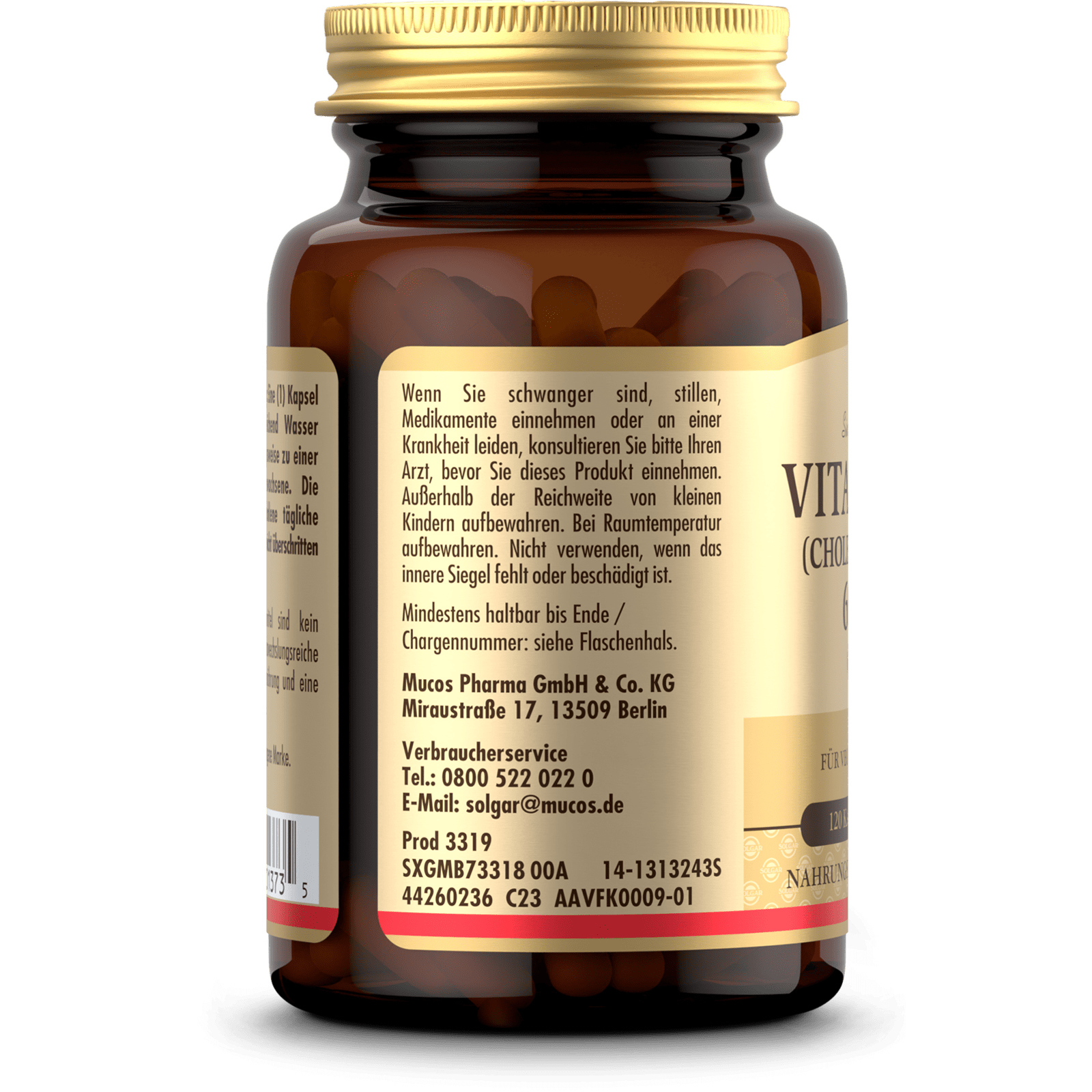 Vitamin D3 600 IU (120 Kapseln)