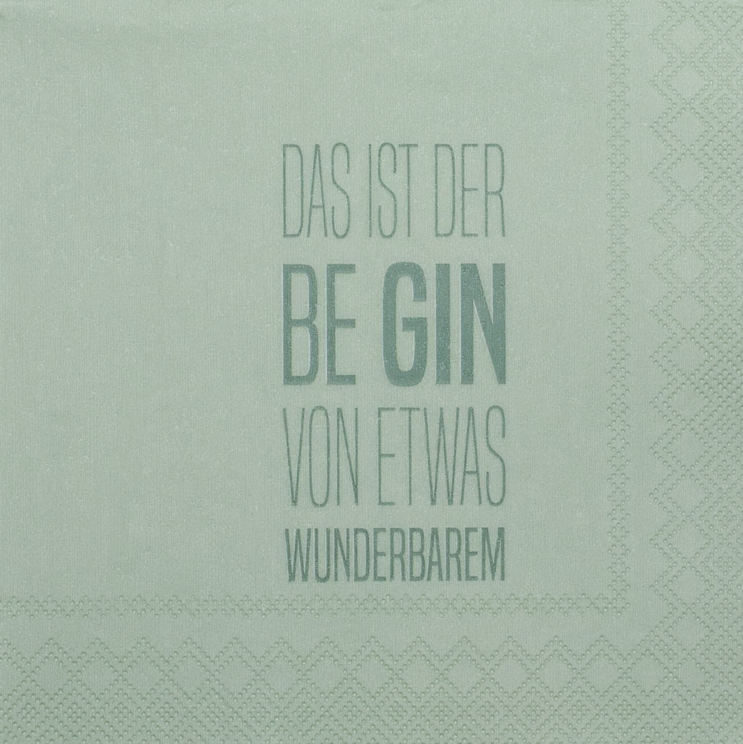 Servietten DAS IST DER BE GIN