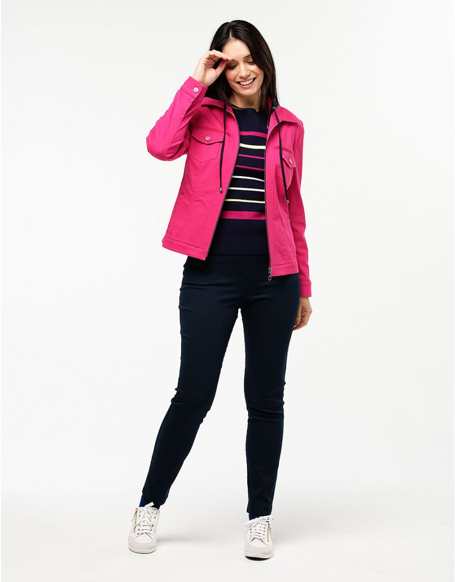 Veste coton fuchsia