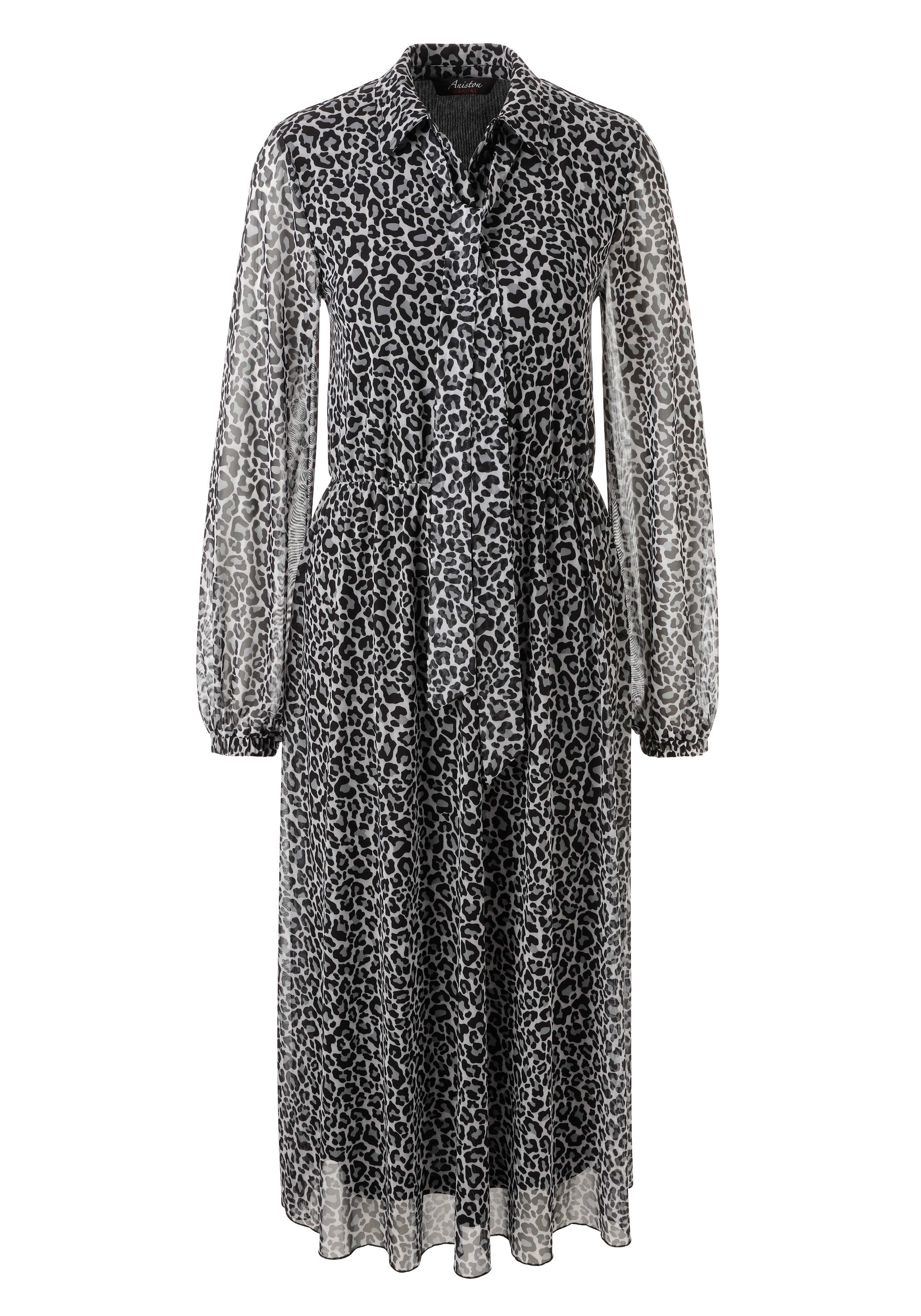 Aniston CASUAL Blusenkleid mit farbharmonischem Animal-Print - NEUE KOLLEKTION