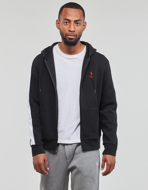 Polo Ralph Lauren - VESTE DE SURVETEMENT AVEC BANDES Negro / Blanco / Polo / Negro / Multiple
