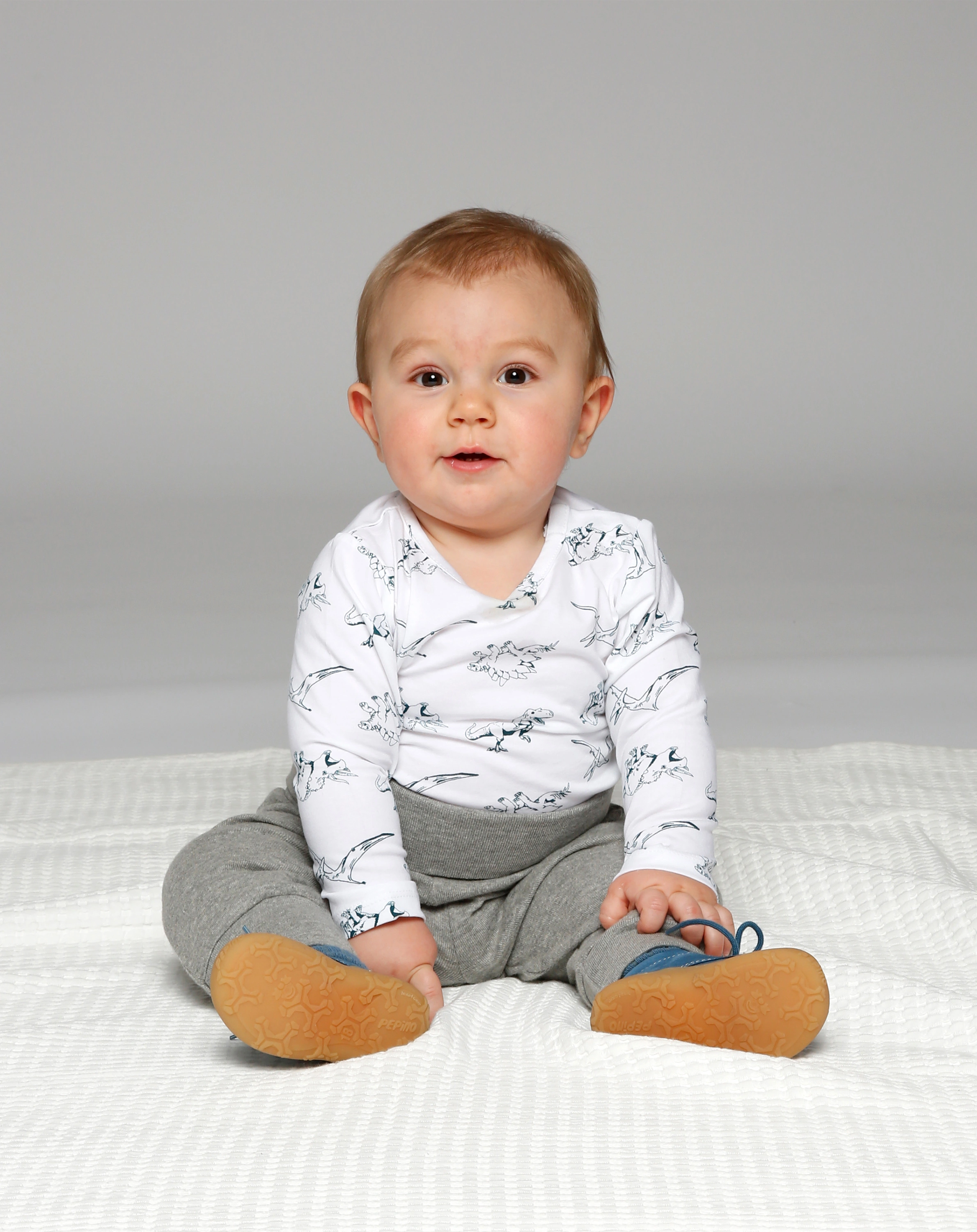 Schlupfhose EASY DINO 2er-Pack in weiß/grau