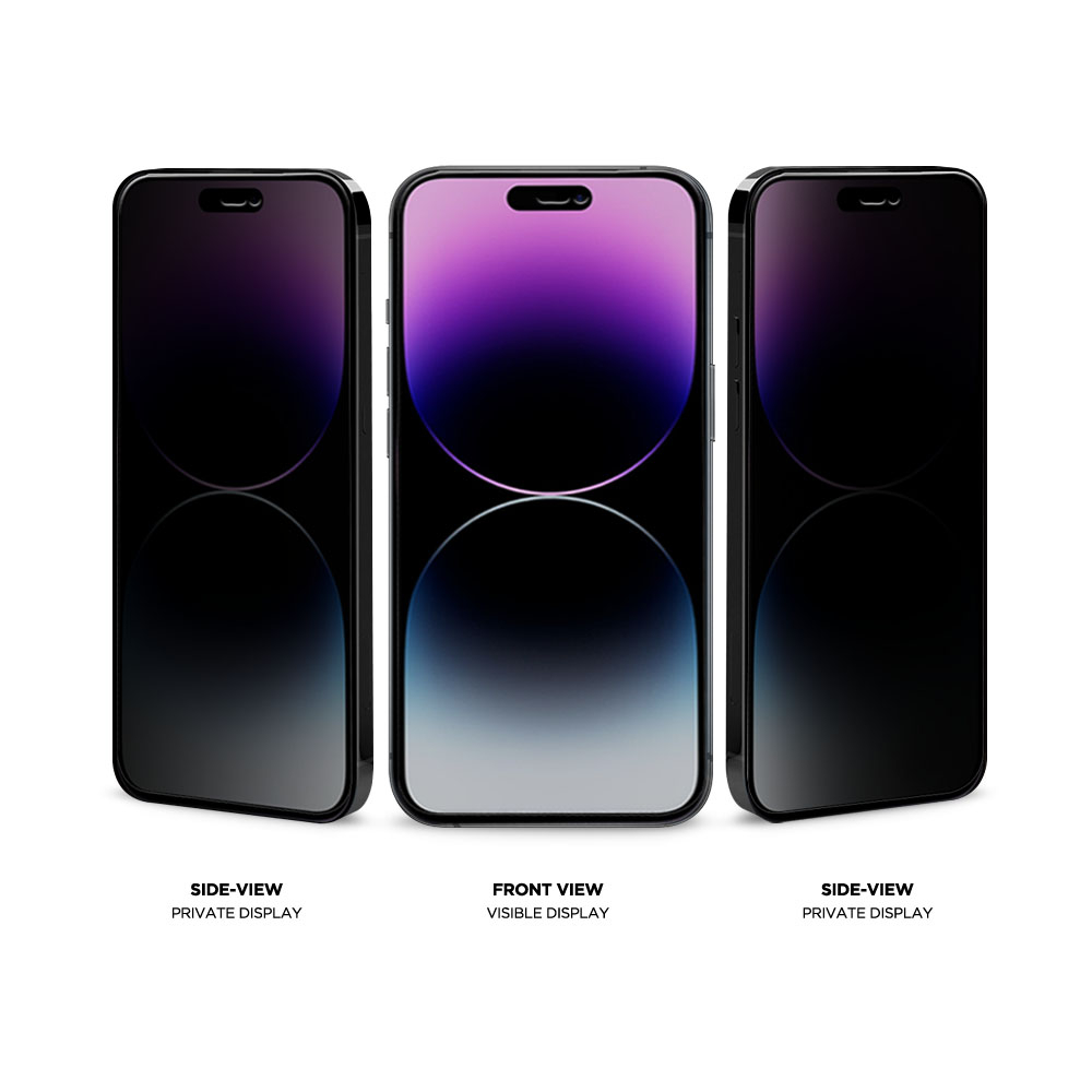 iPhone 16 Plus / 15 Pro Max / 15 Plus Mountain Glass Black Panzerglas 2.5D Privacy Displayschutz Case Friendly (EGMSP00247)