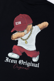 Icon bear dab tee - zwart