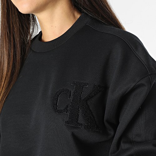 Sweat Crewneck Femme Chenille CK 1729 Noir