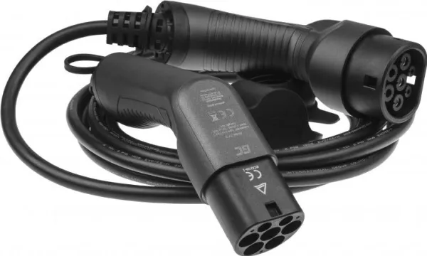 Green Cell ladekabel til elbil type 2 stik - 1 faset, 16A - Optil 3,6 kW - 5 meter