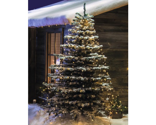 LED-boomschaduw met ring Konstsmide 400 LED's, amberkleurige lichtkleur, inclusief glittereffect