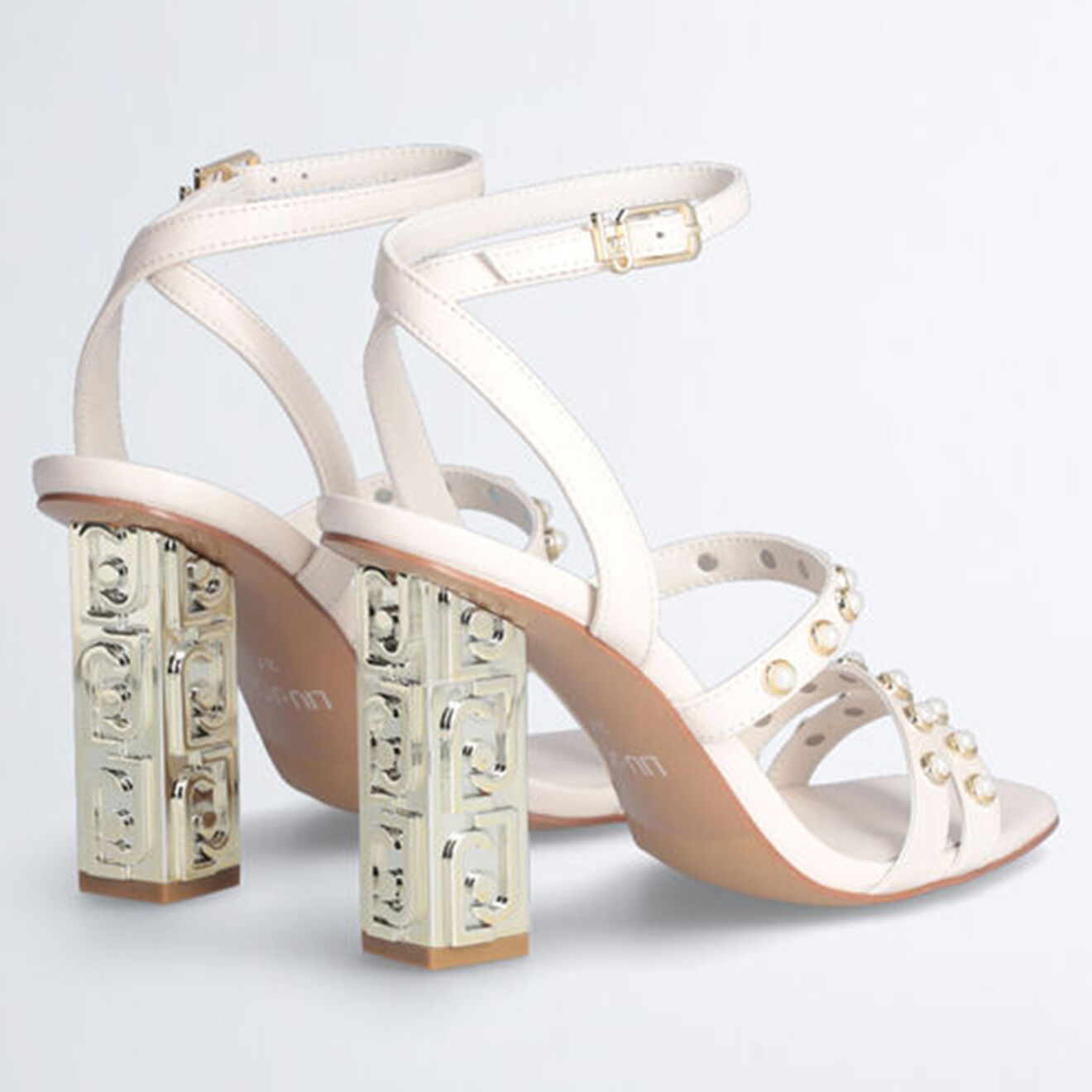 Liu-Jo Sandales en Cuir Selena blanches - Talon 10 cm