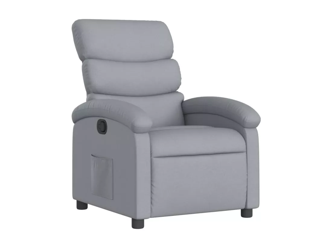 Fauteuil inclinable Gris clair Tissu