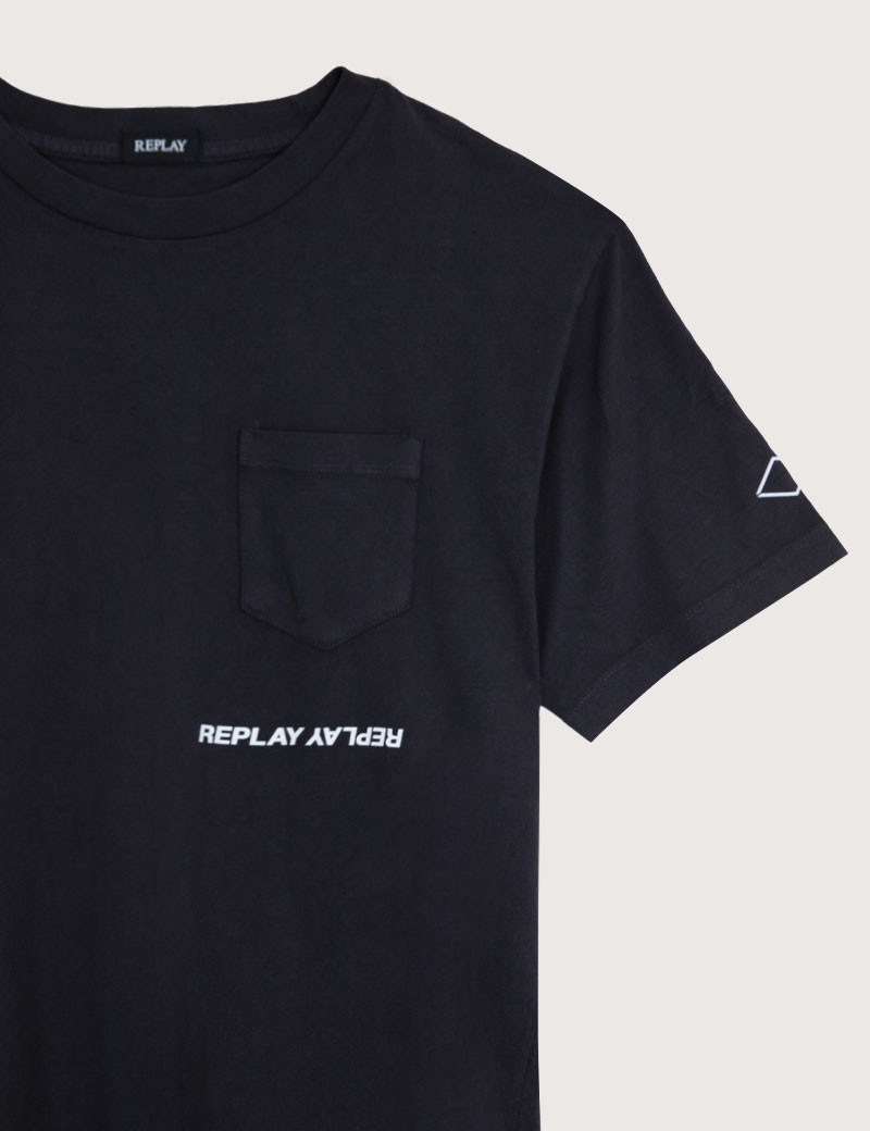 REPLAY T-SHIRT HOMME RELAX NOIR