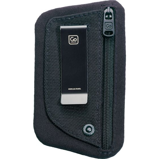 The Clip Pouch Reise Gürteltasche Versteckte Geldbörse Clip Bag RFID Schutz (682) - Schwarz