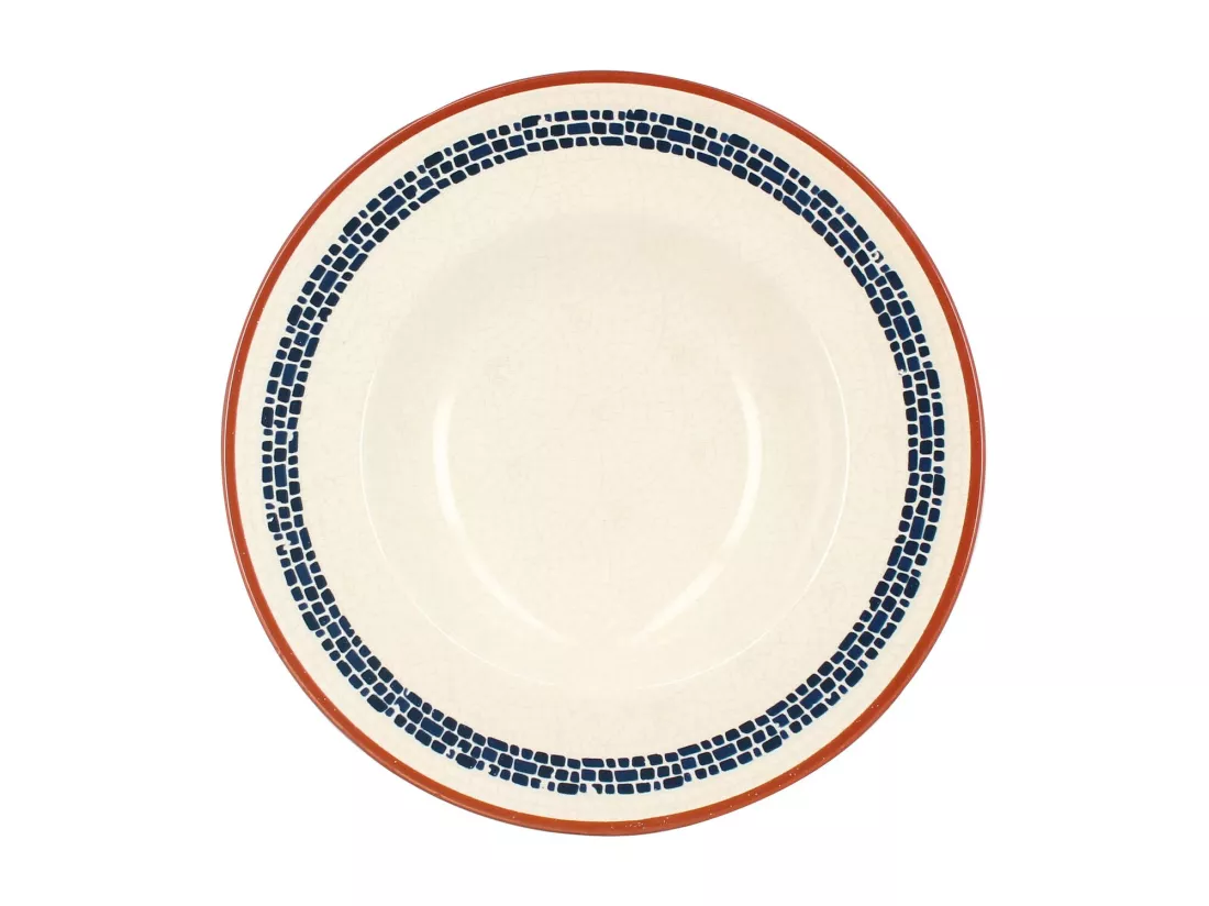 Novastyl - Lot 6 Assiettes A Pates Amatxi 28cm En Faience Blanc