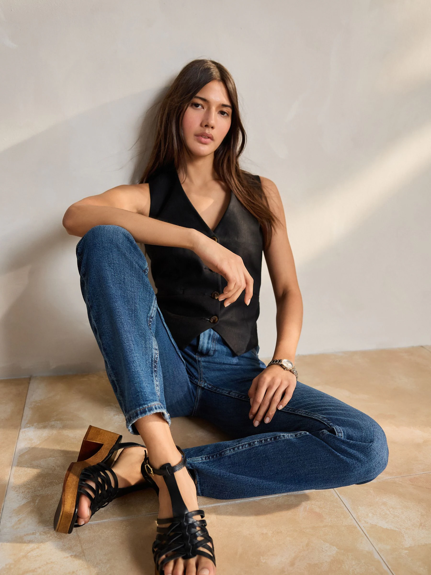 Donkerblauw - Authentieke relaxed skinny jeans
