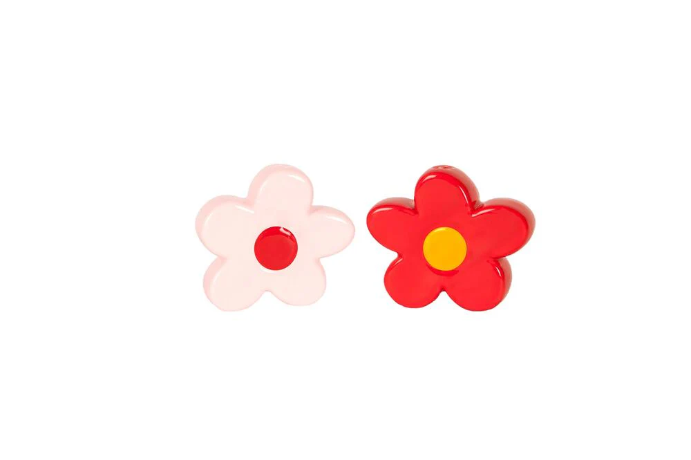 Doiy  Daisy salt & pebersæt - rød/pink
