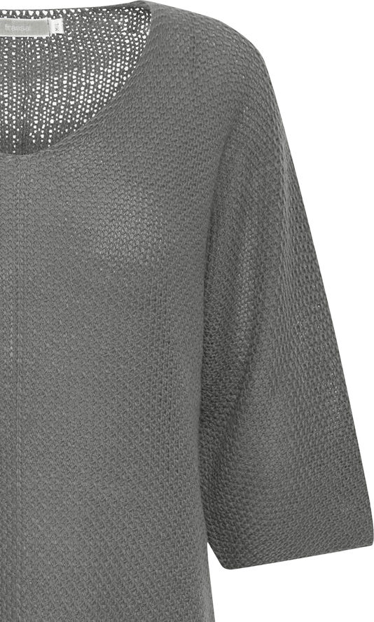 Fransa FXRETA KNIT BLOUSE Medium grey melange