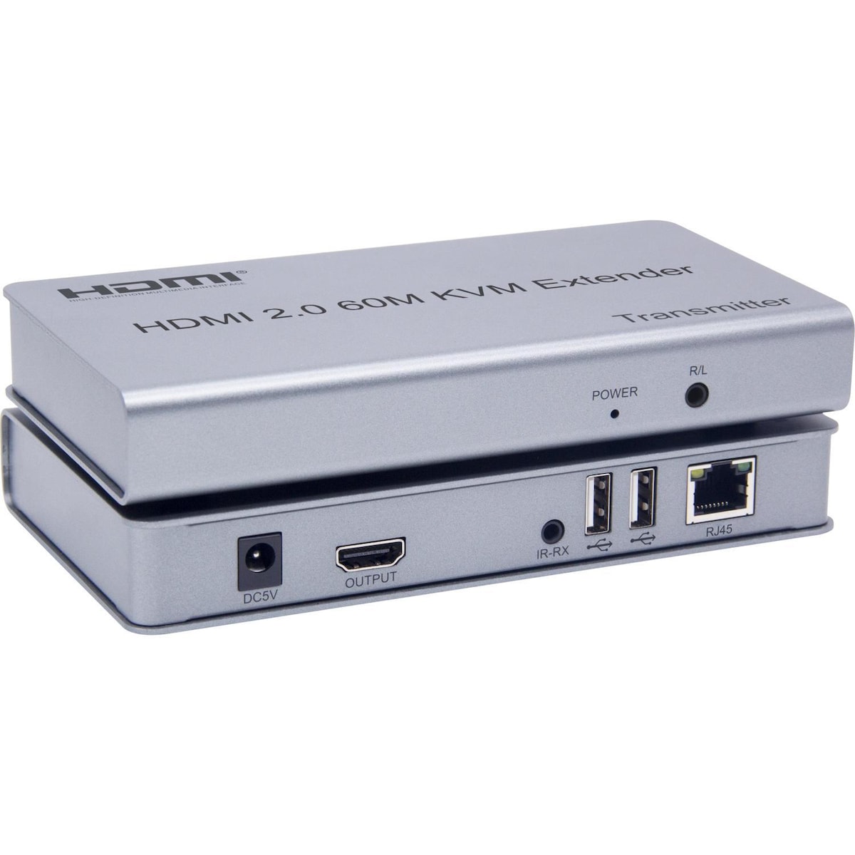 NÖRDIC systemforlenger for HDMI 4K60Hz med loop out 2xUSB og R/L stereo over Cat6 opptil 60m