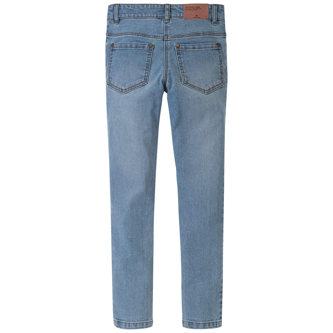 Jonas Nielsen Mädchen Skinny-Jeans mit Used-Waschung hellblau