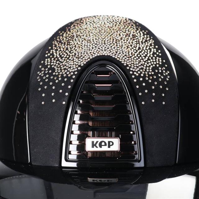 Veiligheidshelm KEP Italia Cromo 2.0 Polish Metal Shaded Rosegold Polo Zwart