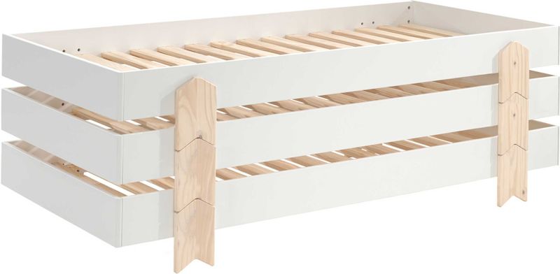 Vipack - Kinderbed Modulo arrow stapelbaar set van 3x200 - Wit