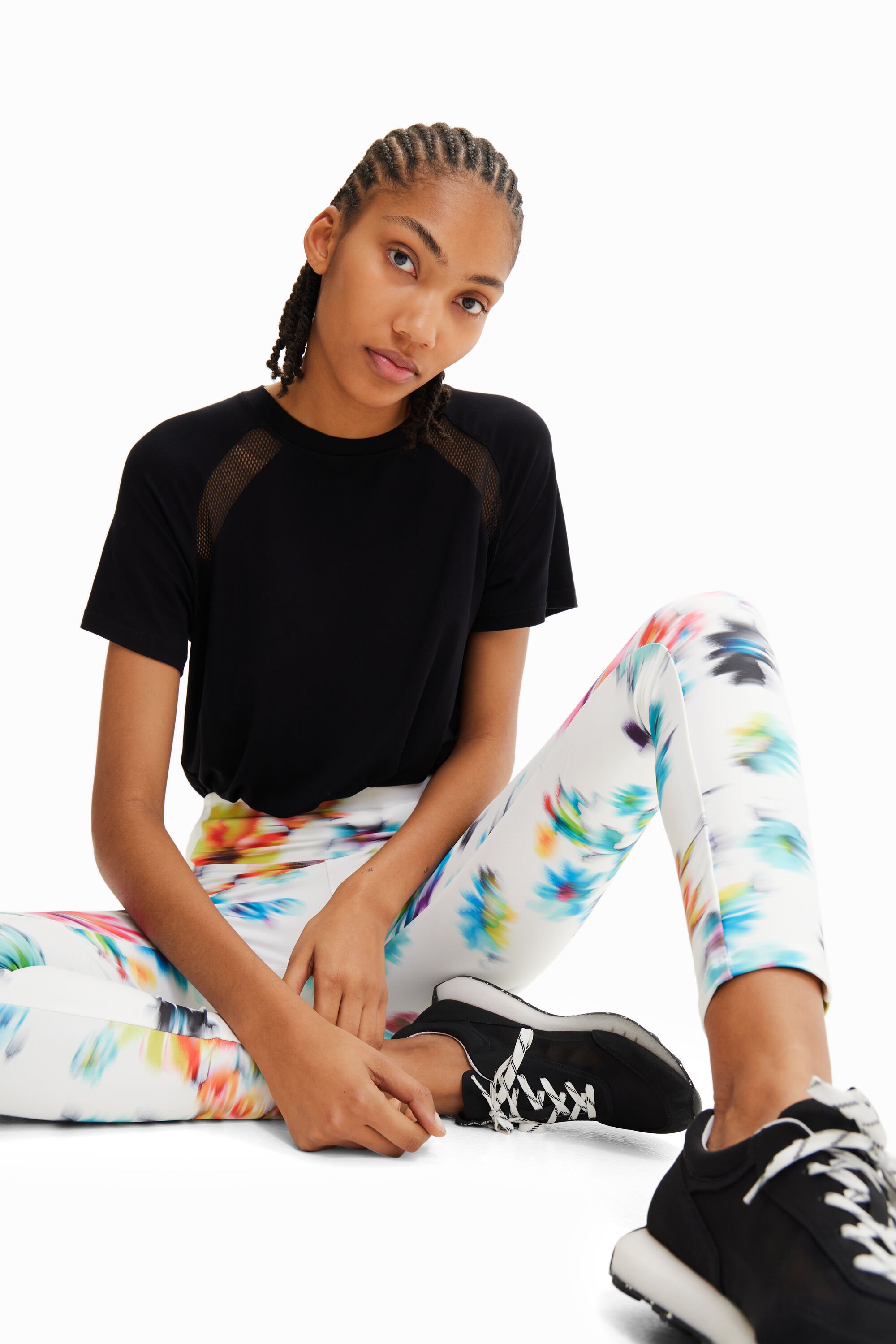 Legging de sport fleurs