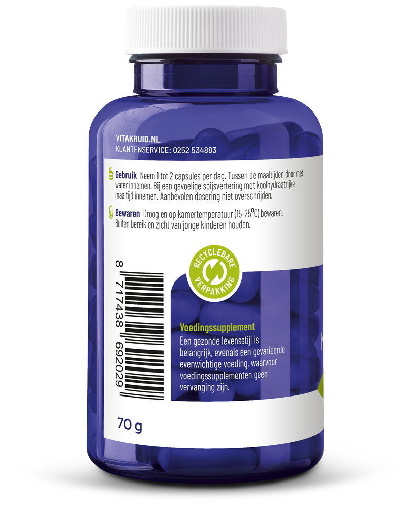 Vitakruid Nac 600 Mg N-Acetyl-L-Cysteïne (90 vega capsules)