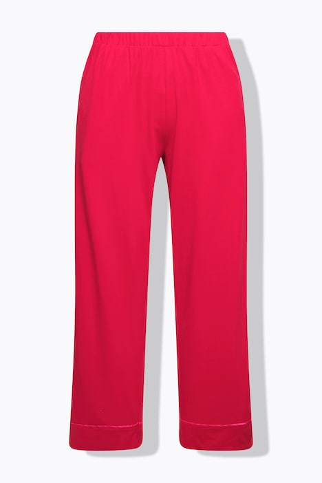 Pyjama, Satin-Piping, Reverskragen, Langarm