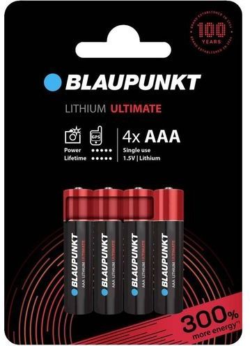 Blaupunkt - AAA Batterij - Lithium - 1.5 V - 4 Stuks