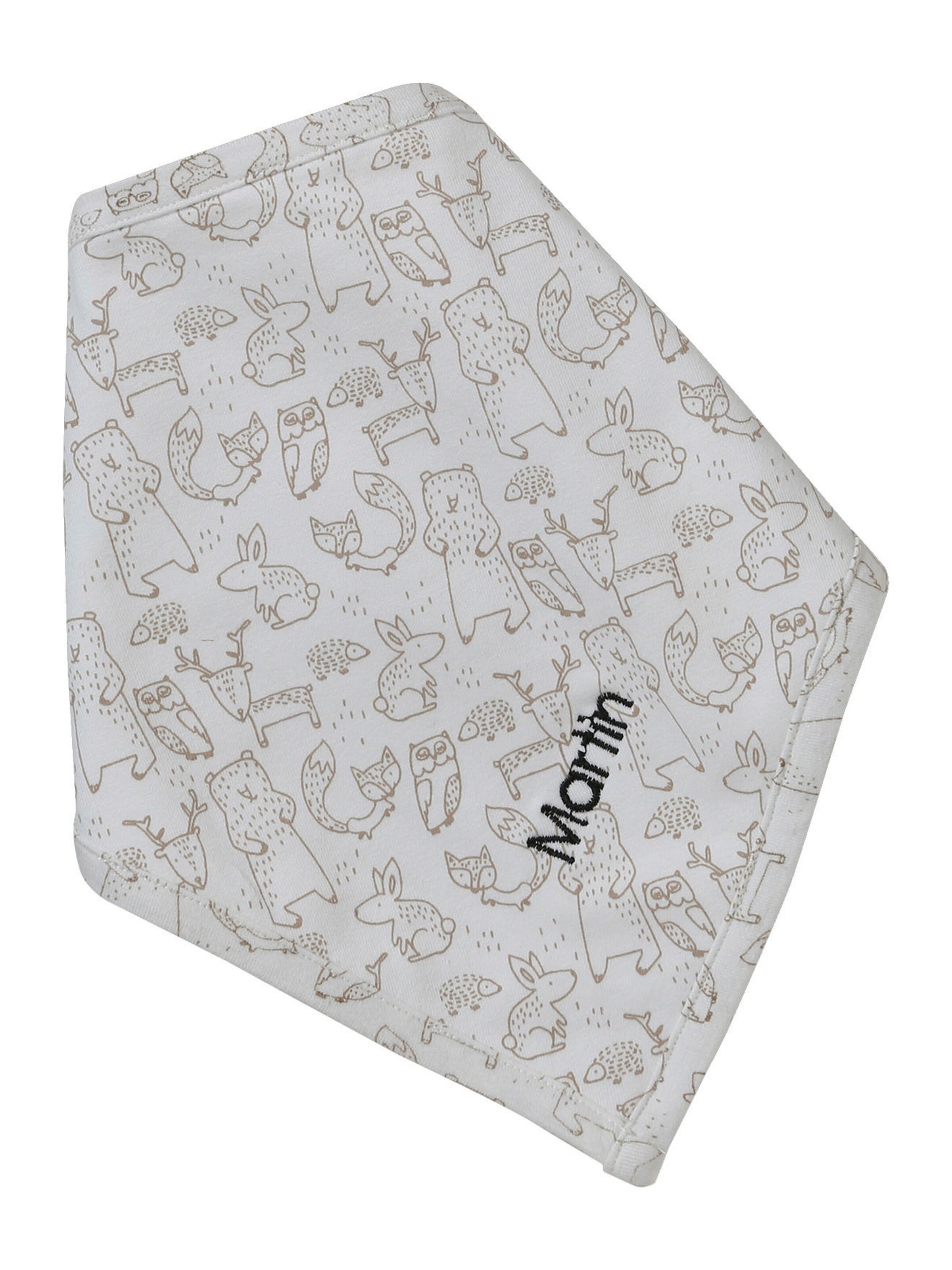 Vertbaudet Baby-Set aus Jersey: Mütze, Fäustlinge & Halstuch in Beutel taupe
