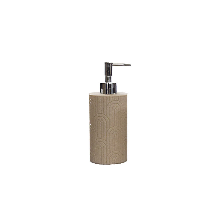Distributeur de savon, coloris beige à motif, Retro